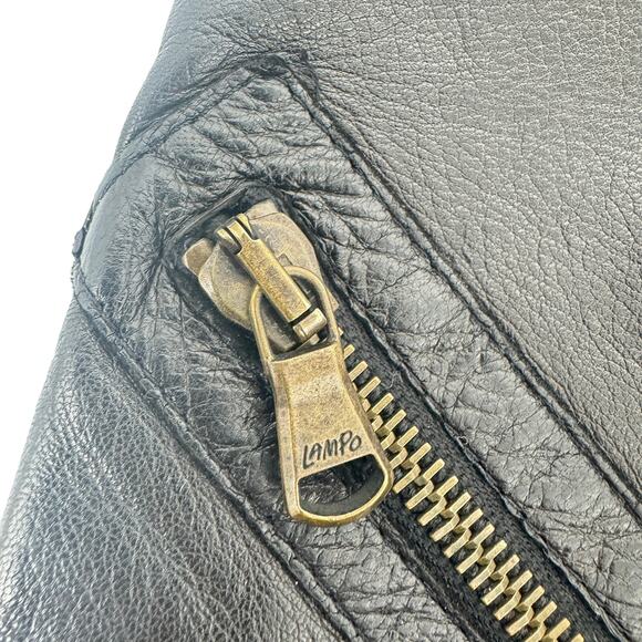 Vintage Emilio Pucci Firenze Leather Low Rise Y2K Pants Interior Silk Lined - Picture 7 of 7